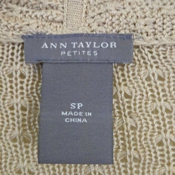 Ann Taylor Petites Beige Sequin Wrap Silk Blend Sweater Size SP - Picture 6 of 7
